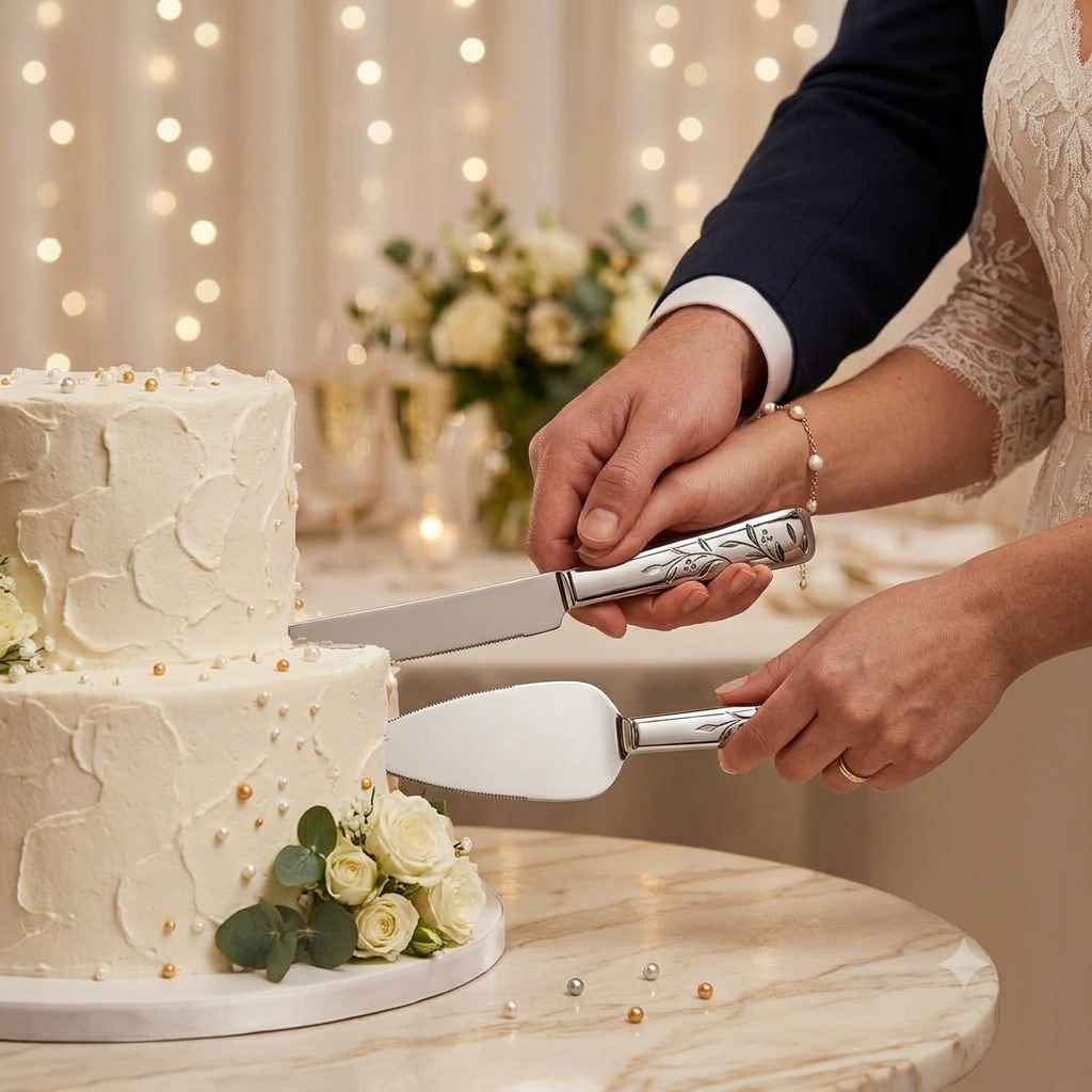 Palas y Cuchillos para Pastel de Boda