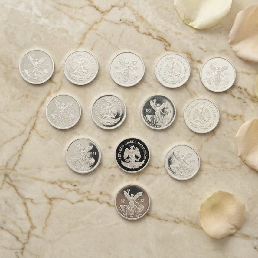 Arras para Boda Centenario 15mm, Plata Fina .999