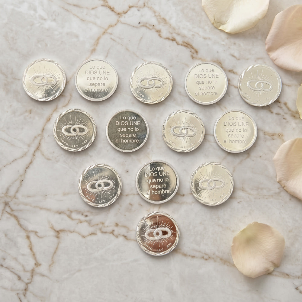 Arras para Boda 15mm Alianza, Plata Fina
