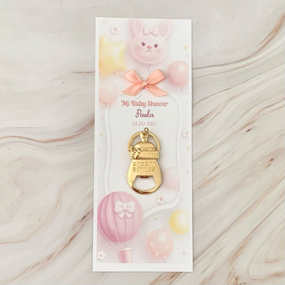 Recuerdo para Baby Shower con llavero de destapador de Biberon