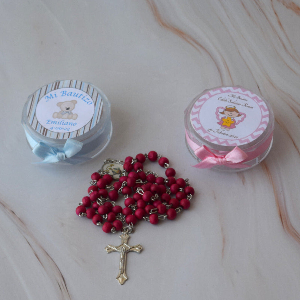 Rosario aromático de palo de rosa