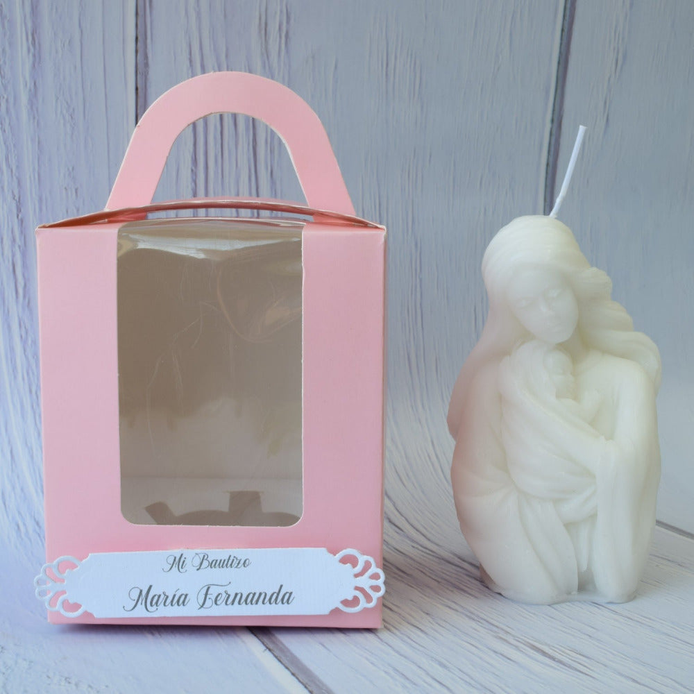 Vela de la Virgen María Recuerdo de Bautizo