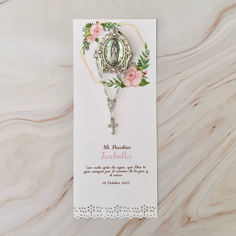 Llavero de la virgen de Guadalupe con decenario