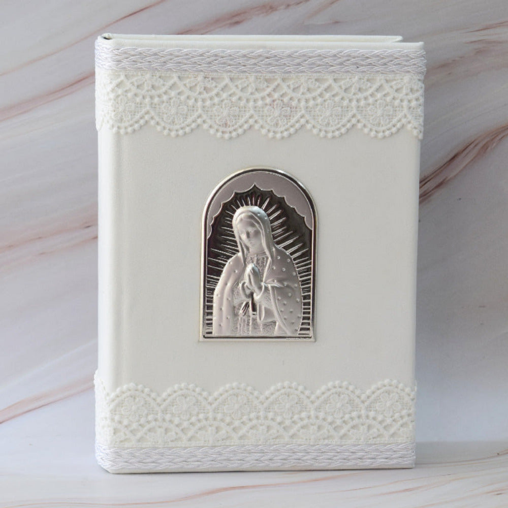 Biblia grande con placa Italiana Virgen de Guadalupe, Bgv1.
