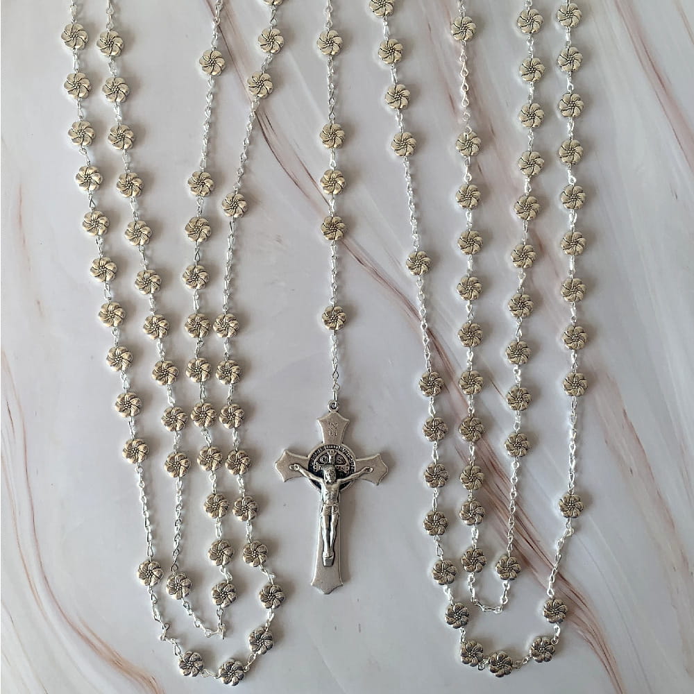 Lazo de boda Magnolia con cruz Italiana San Benito, Certificado de Exclusividad