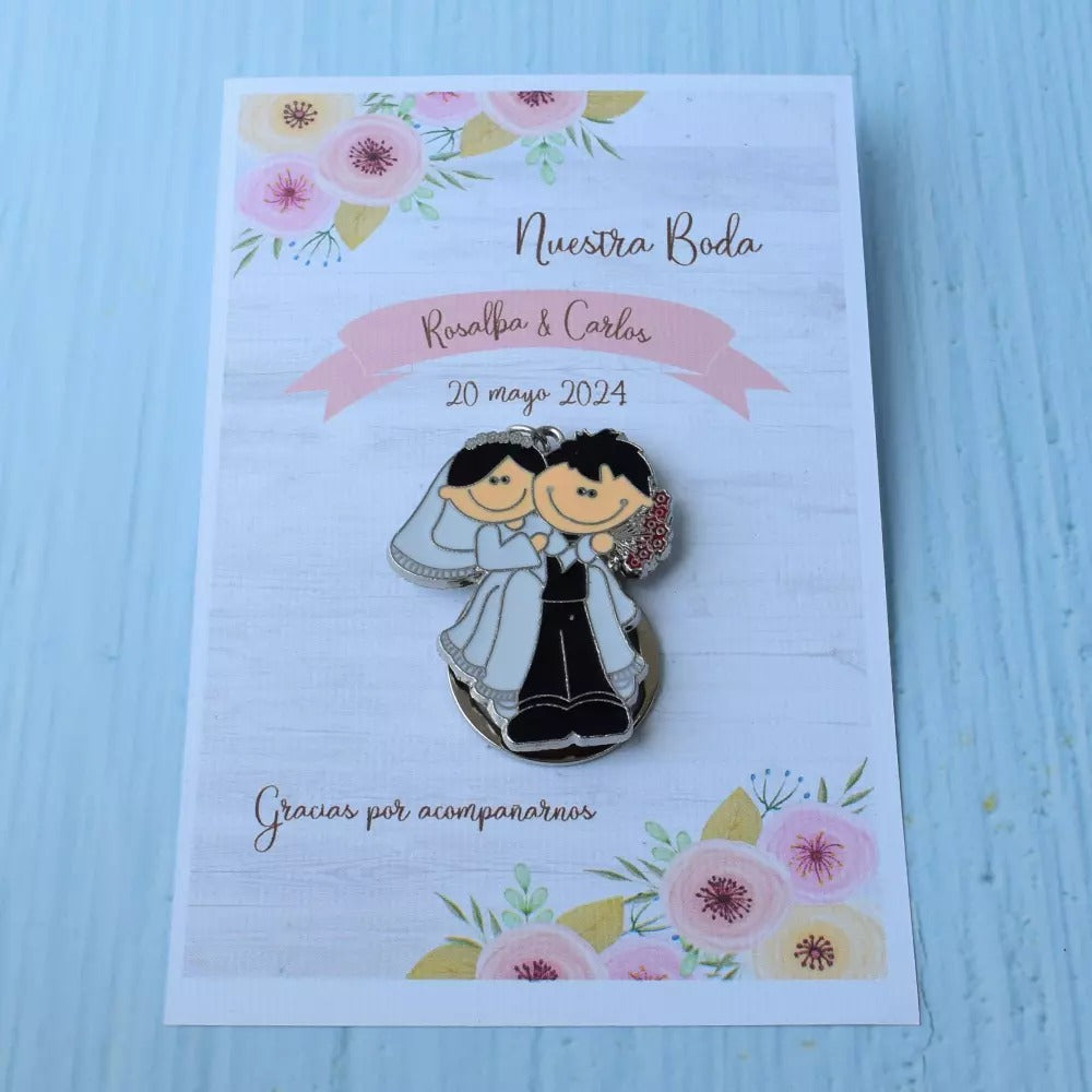 Llavero para boda, Novios Enamorados