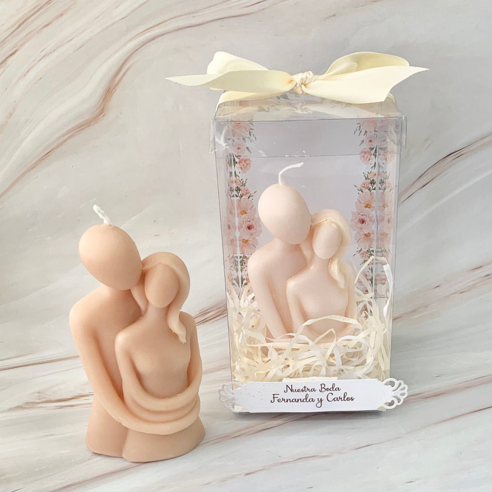 Vela para Boda Novios Abrazados