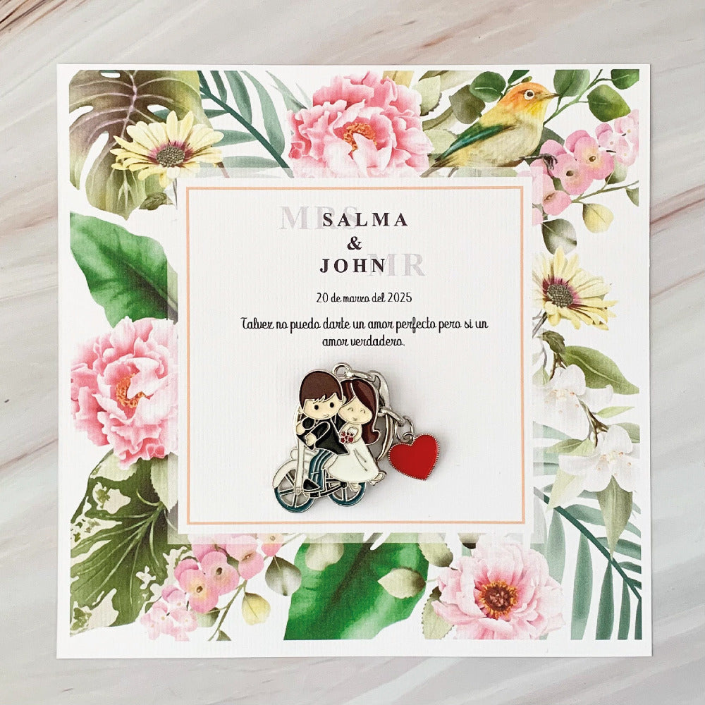 Llavero para recuerdo de boda, Amor Eterno