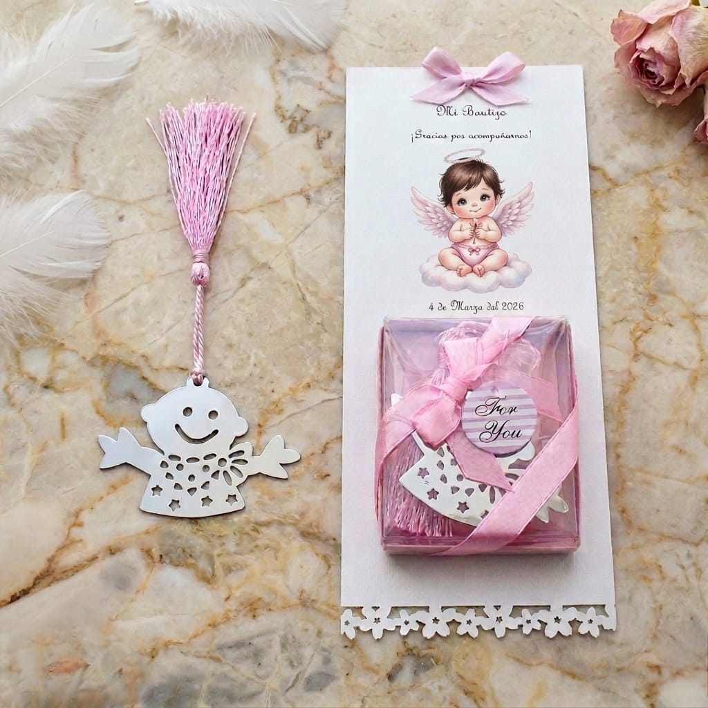 Bolo para bautizo con separador Baby pink.