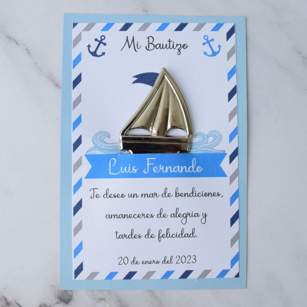 Bolo de Bautizo Destapador de Velero