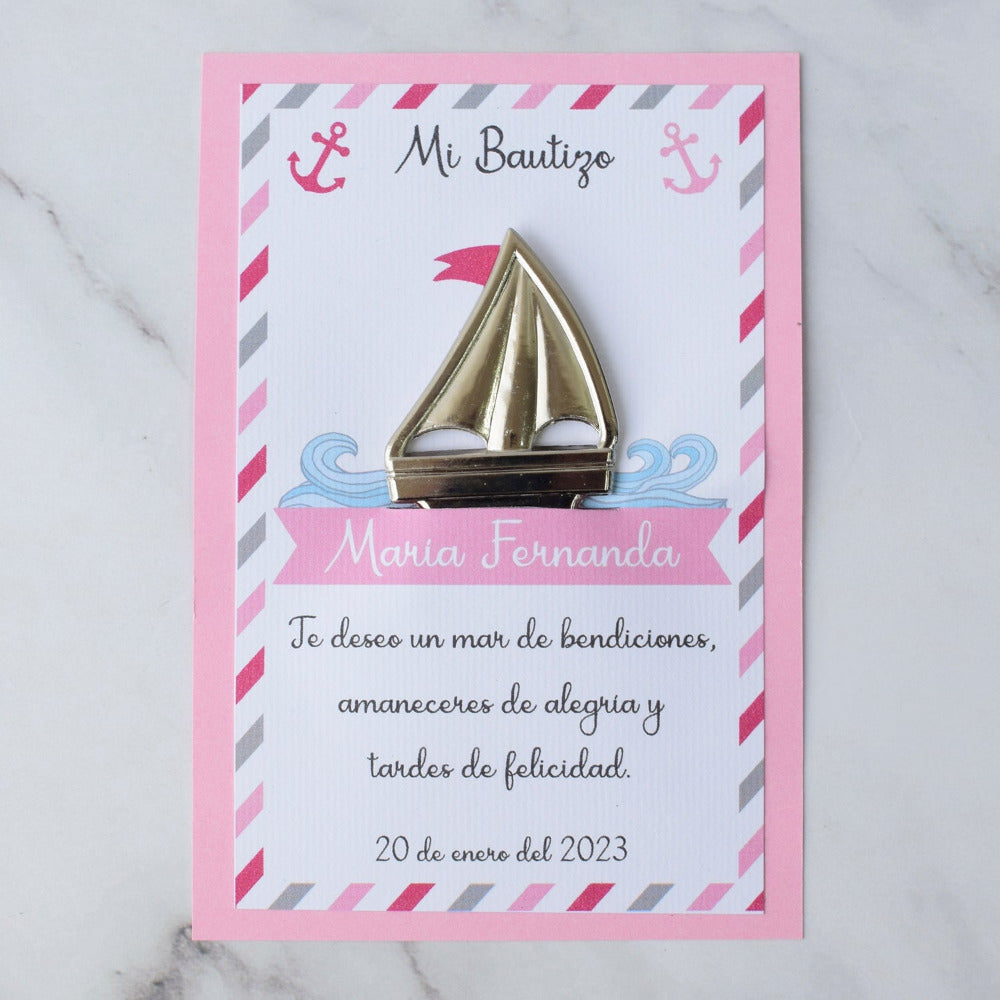 Bolo de Bautizo Destapador de Velero
