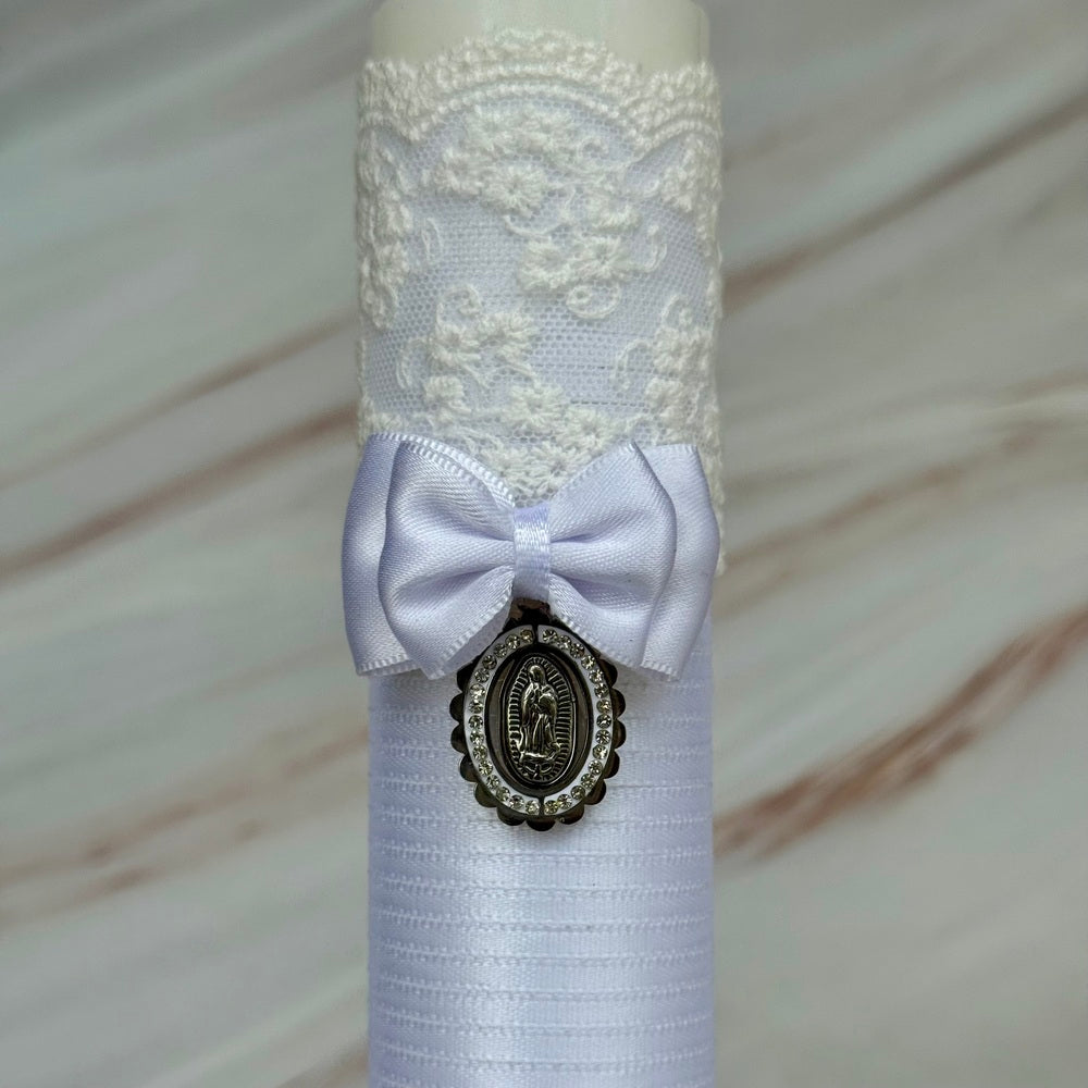 Kit de Bautizo Virgen de Guadalupe, Plateada