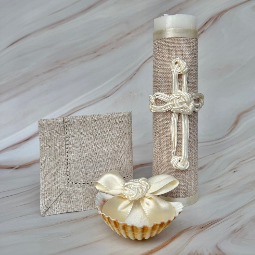 Kit de Bautizo Cruz Eterna, Ivory