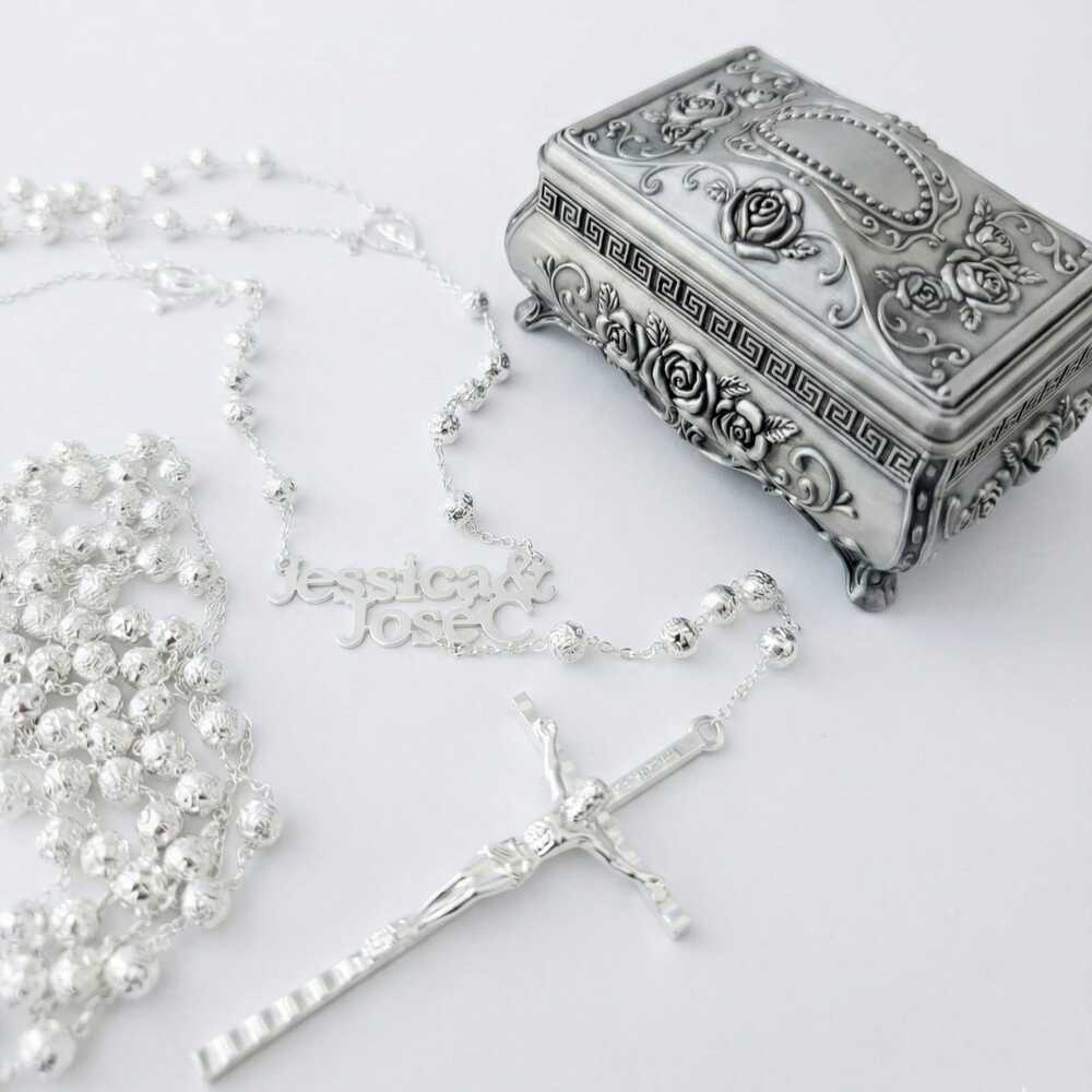 Lazo de boda personalizado rose, estuche Náyade