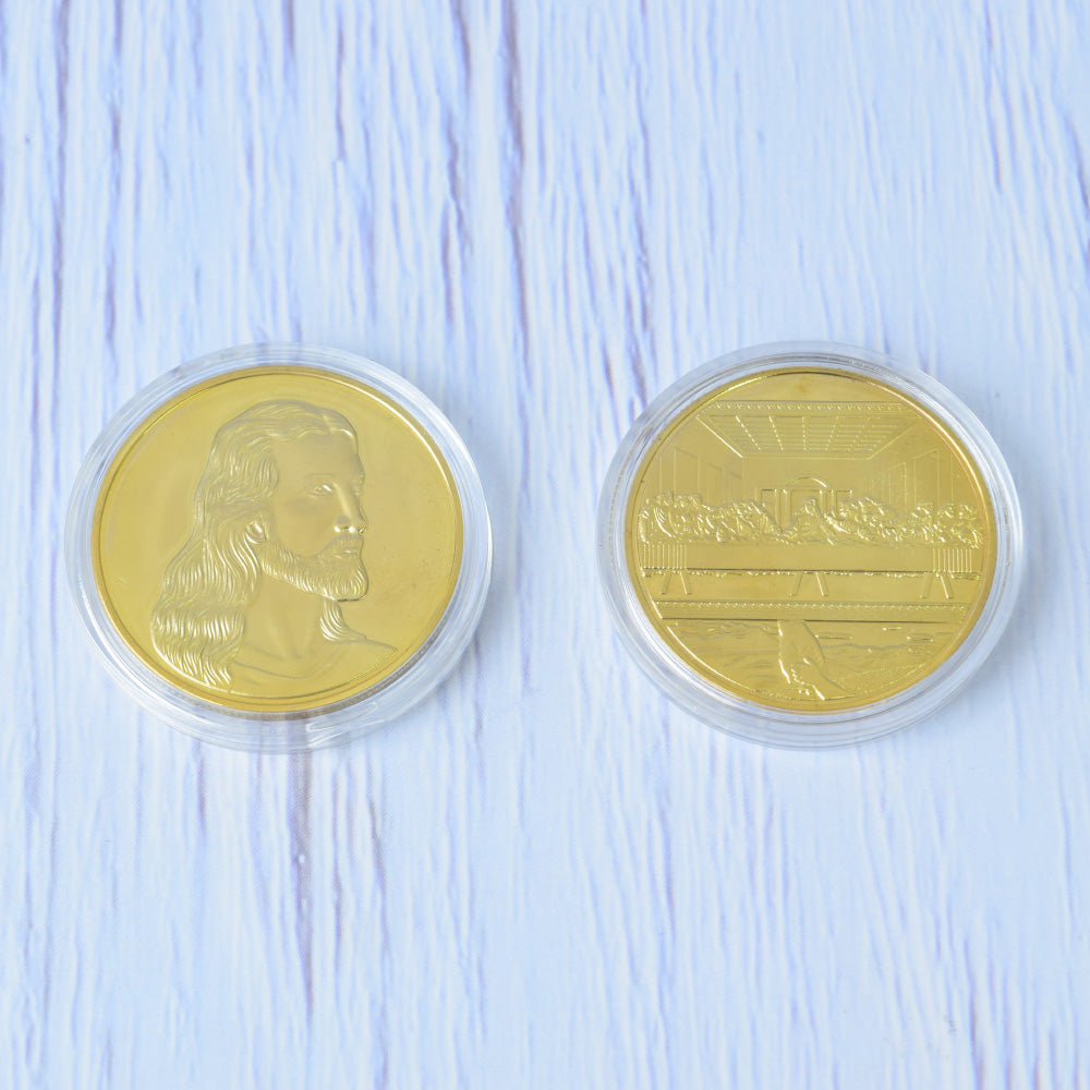 Bolo de Bautizo Moneda de la Última Cena Baño de Plata Niño