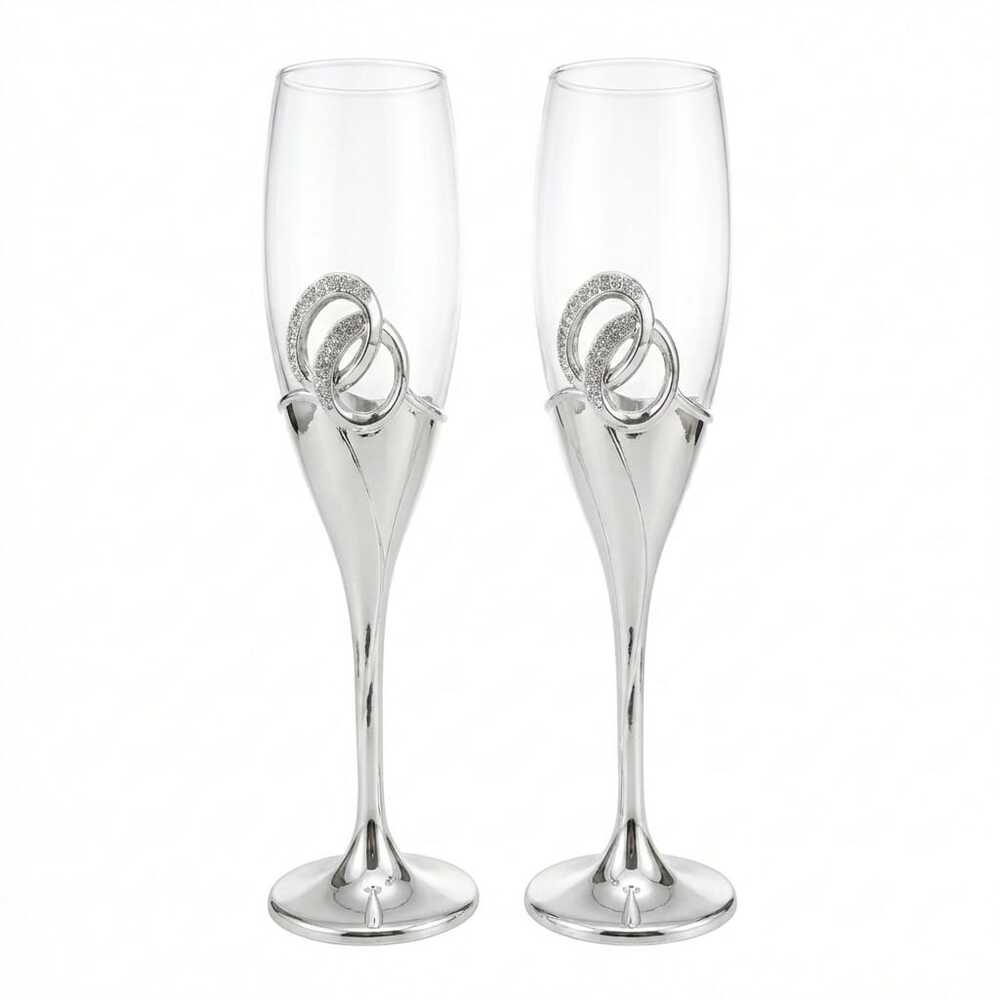 Copas para brindis de boda, Anillos de Boda