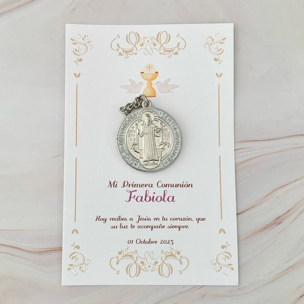Recuerdo para Primera Comunión, Llavero de San Benito