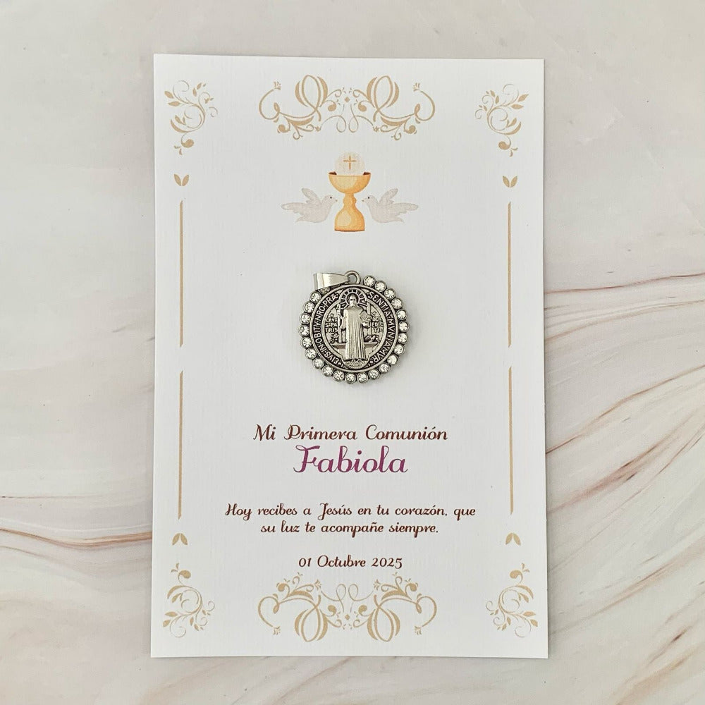 Recuerdo para Primera Comunión, Medalla de San Benito