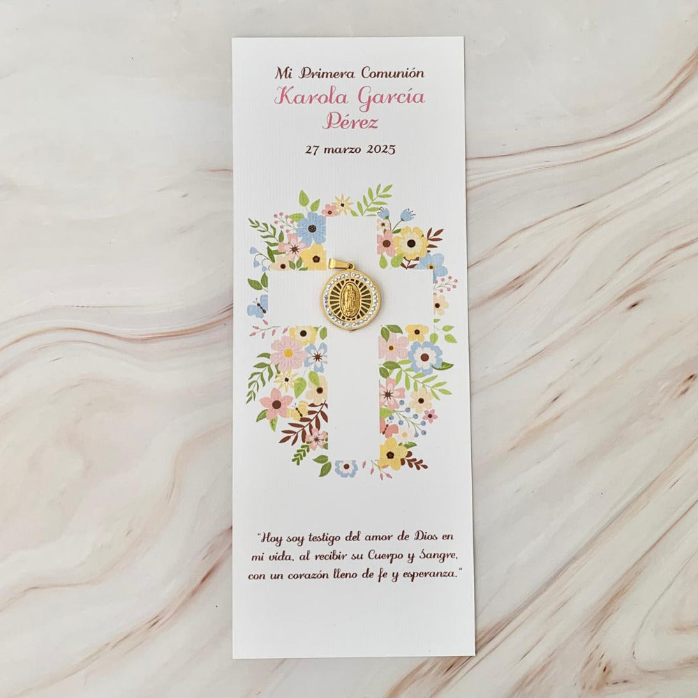 Medalla Virgen de Guadalupe acero inoxidable