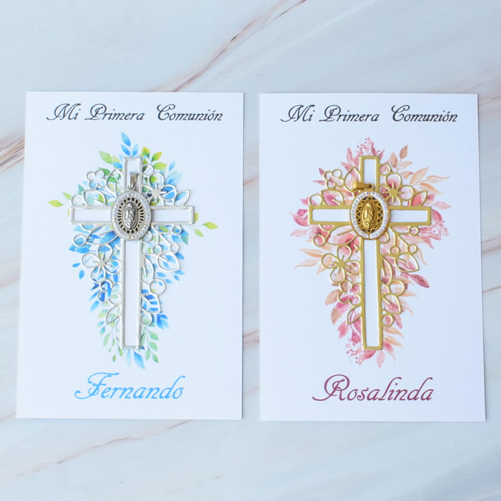 Cruz con Medalla de la Virgen de Guadalupe, Primera Comunión