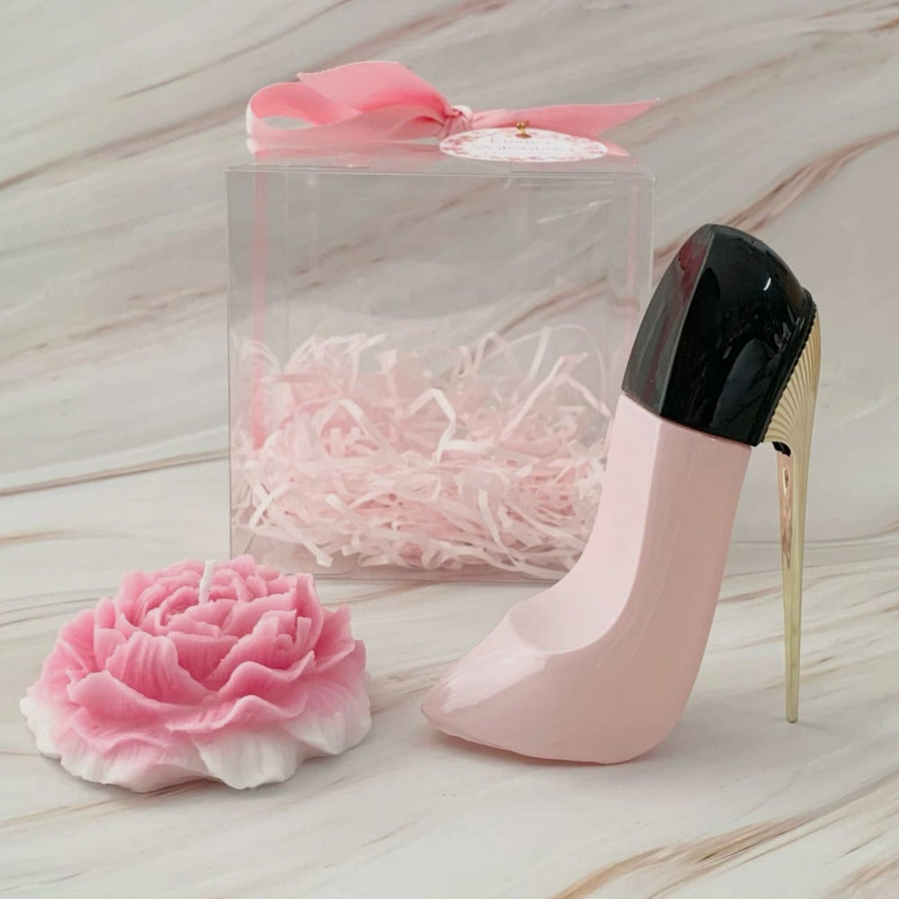 Recuerdo de XV Años, Vela de Flor con Perfume de Zapatilla