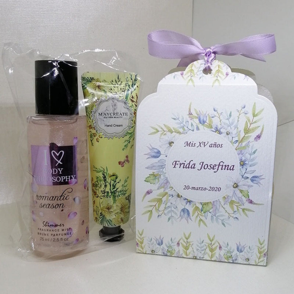 kit de fragancia y crema para 15 años