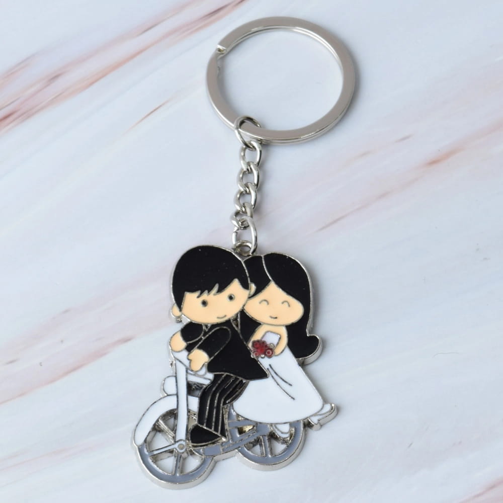 Recuerdo para Boda, Llavero de Novios en Bicicleta