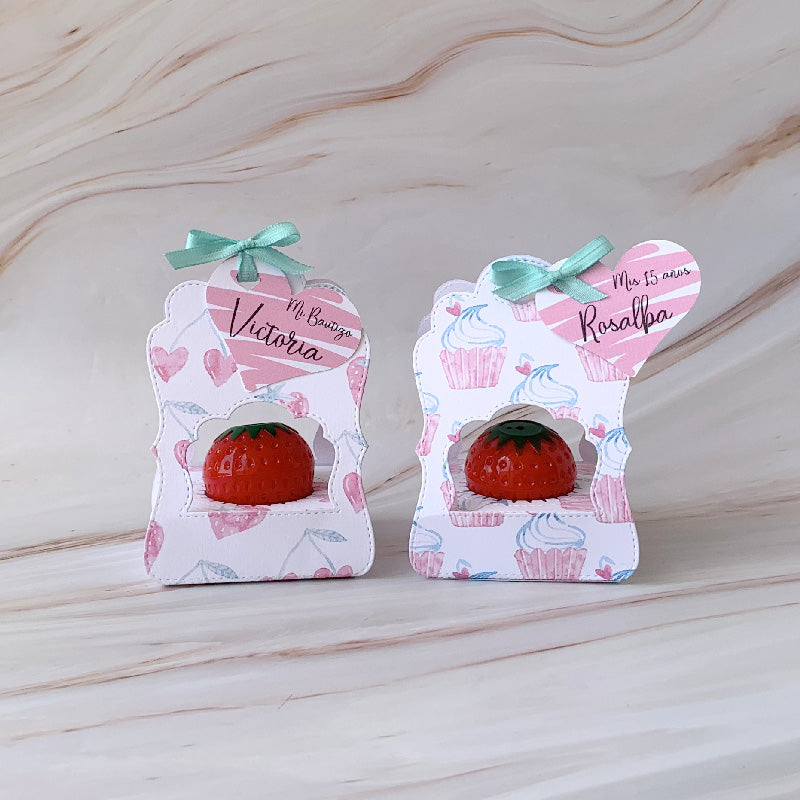 Recuerdo para quince años, balsamo de fresa personalizable.