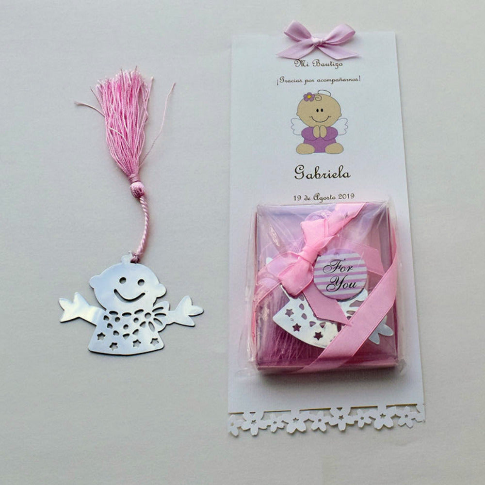 Bolo con separador de libros Baby Pink