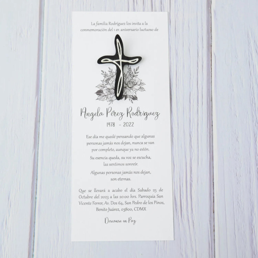 Esquela Luctuosa Cruz en Relieve