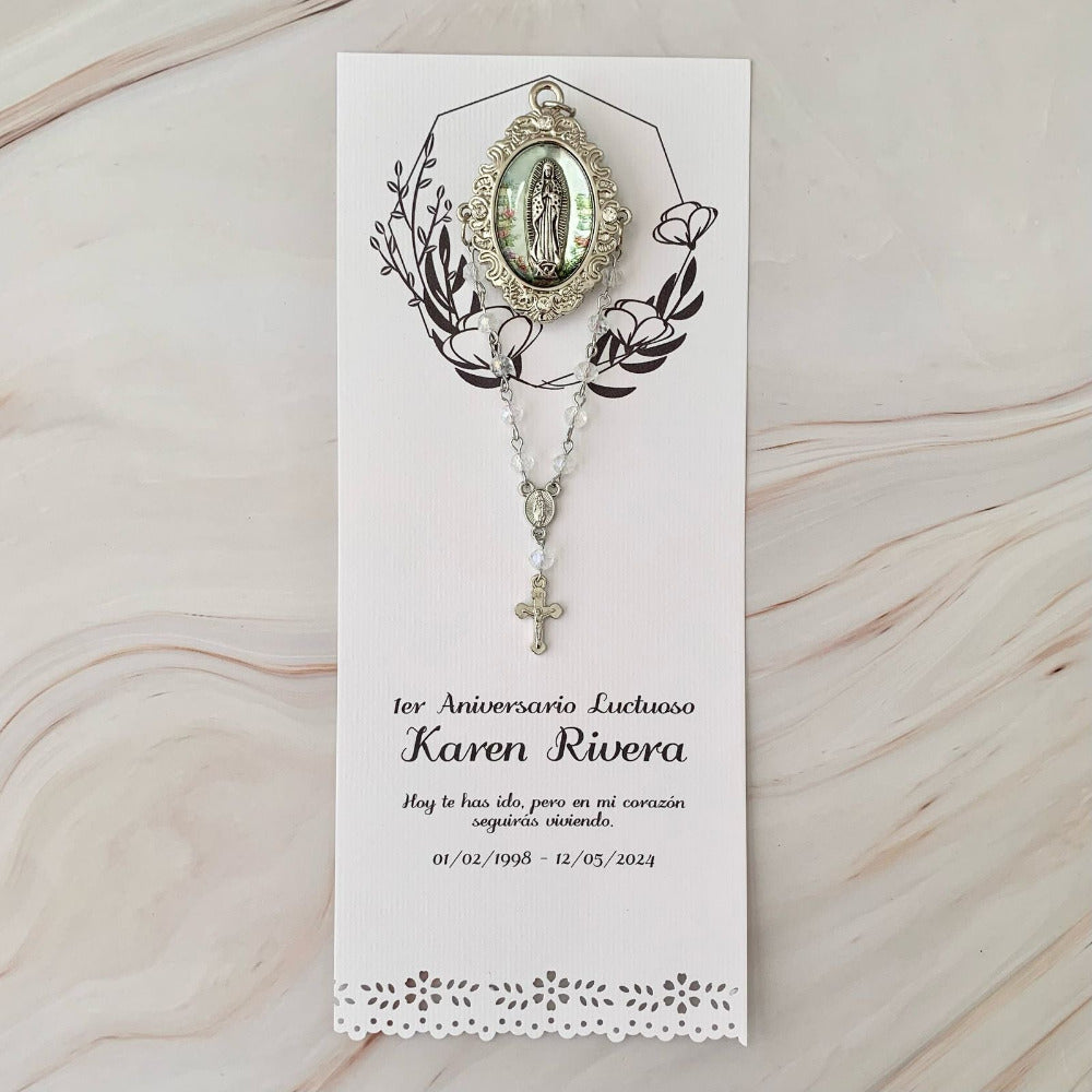 Recuerdo Luctuoso, Llavero de Virgen Floral