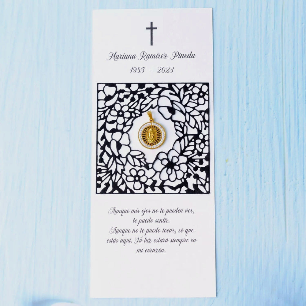 Recuerdo Luctuoso con Medalla de la Virgen.