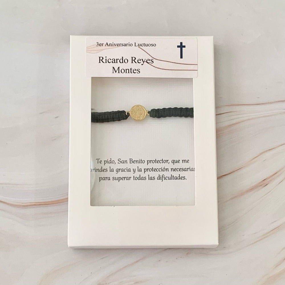 Recuerdo Luctuoso con Pulsera de San Benito