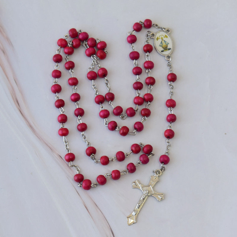 Rosario aromático de palo de rosa luctuoso