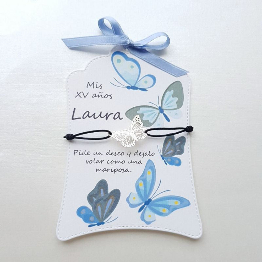 Pulsera mariposa mágica pide un deseo