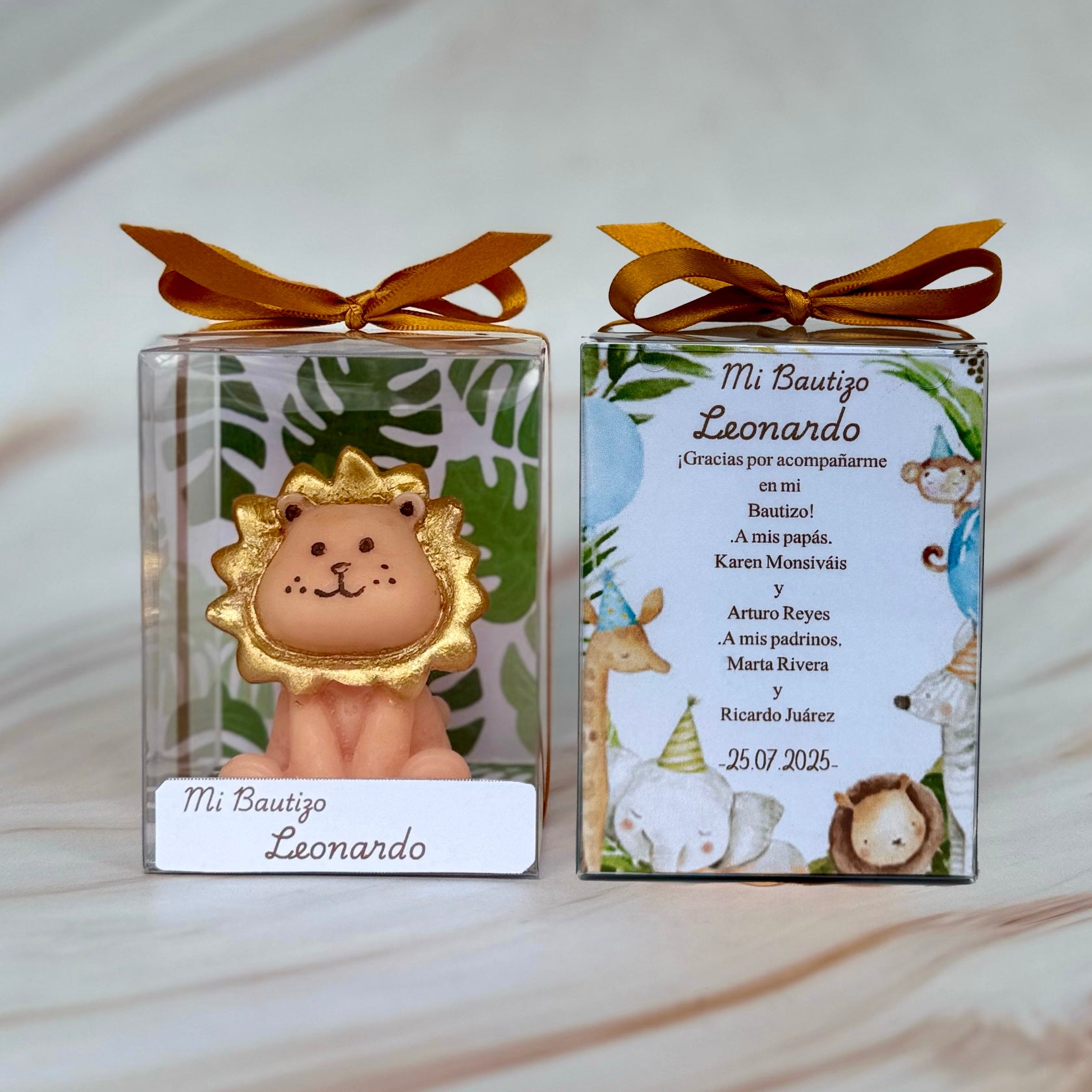 Vela de Leoncito para Bautizo o Baby shower Personalizado