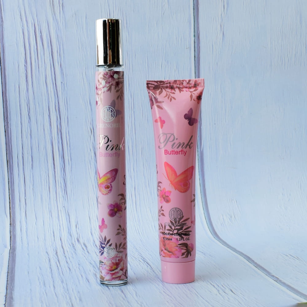 Kit de perfume y crema.