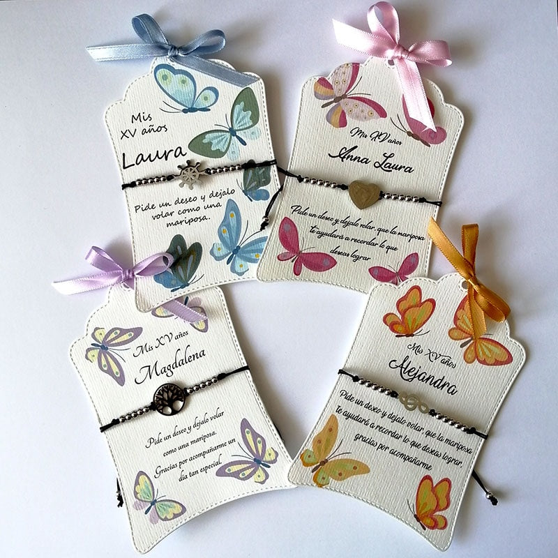 Pulsera mariposa mágica pide un deseo